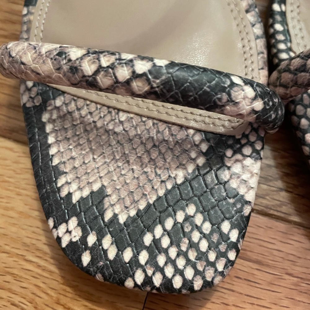 Steven By Steve Madden Python Heeled Sandals Size… - image 4